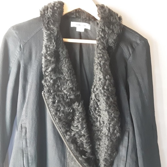 Helmut Lang Moto cotton leather shearling jacket - Picture 4 of 16